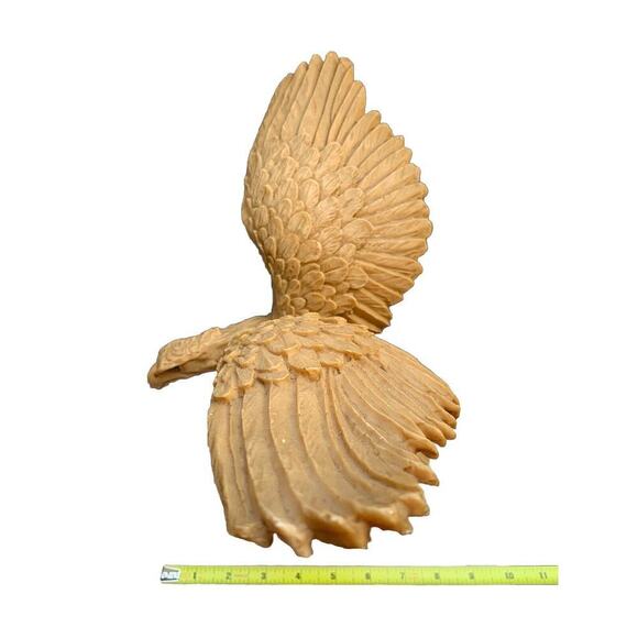 Vintage Eagle Sculpture Statue 12”H 13” Wing Span Red Eyes Soaring Mexico - Picture 10 of 16